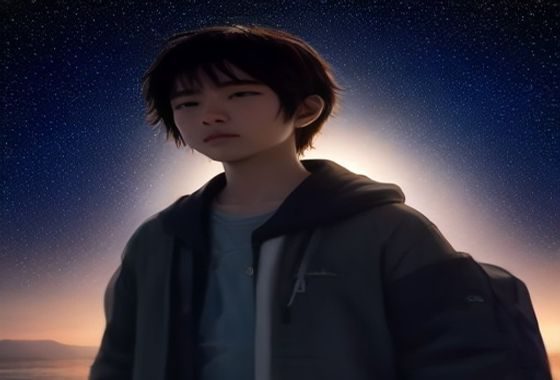 星野清晨竹林小径，晨雾弥漫在绿意盎然的竹海之间，地面铺着青苔覆盖的石板路，光线柔和静谧